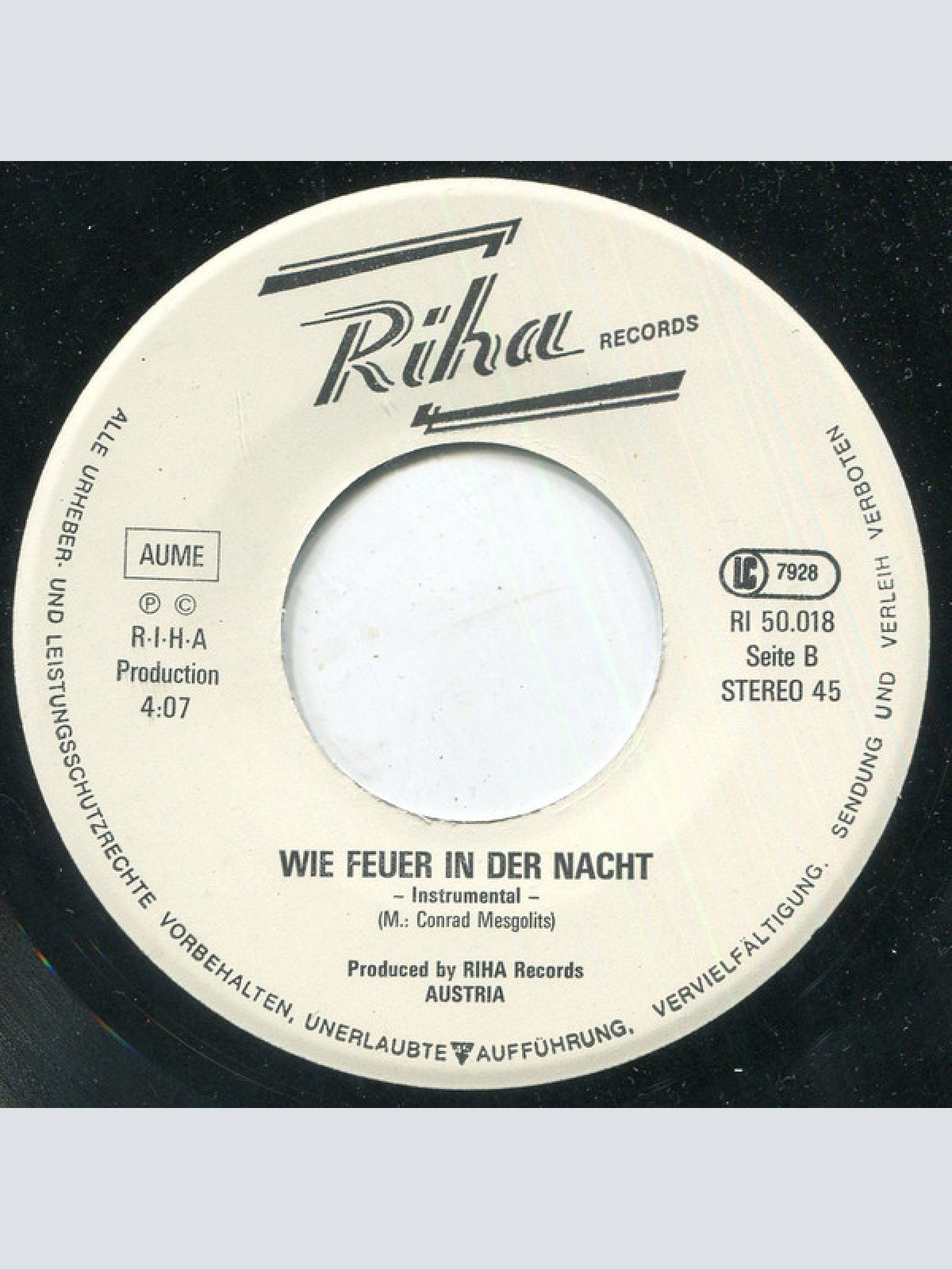 Vinyl / Conny Mess - Wie Feuer In Der Nacht