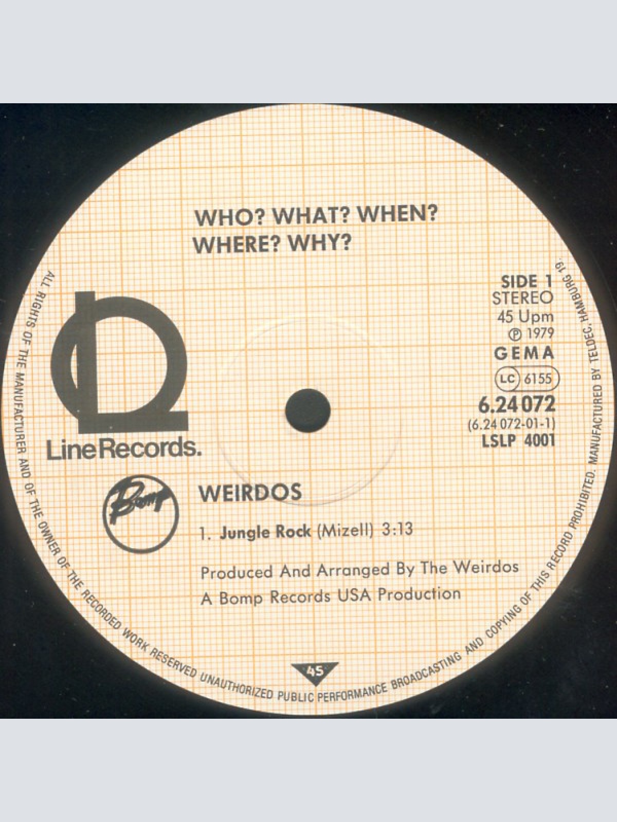 Vinyl / Weirdos* - Who? What? When? Where? Why?