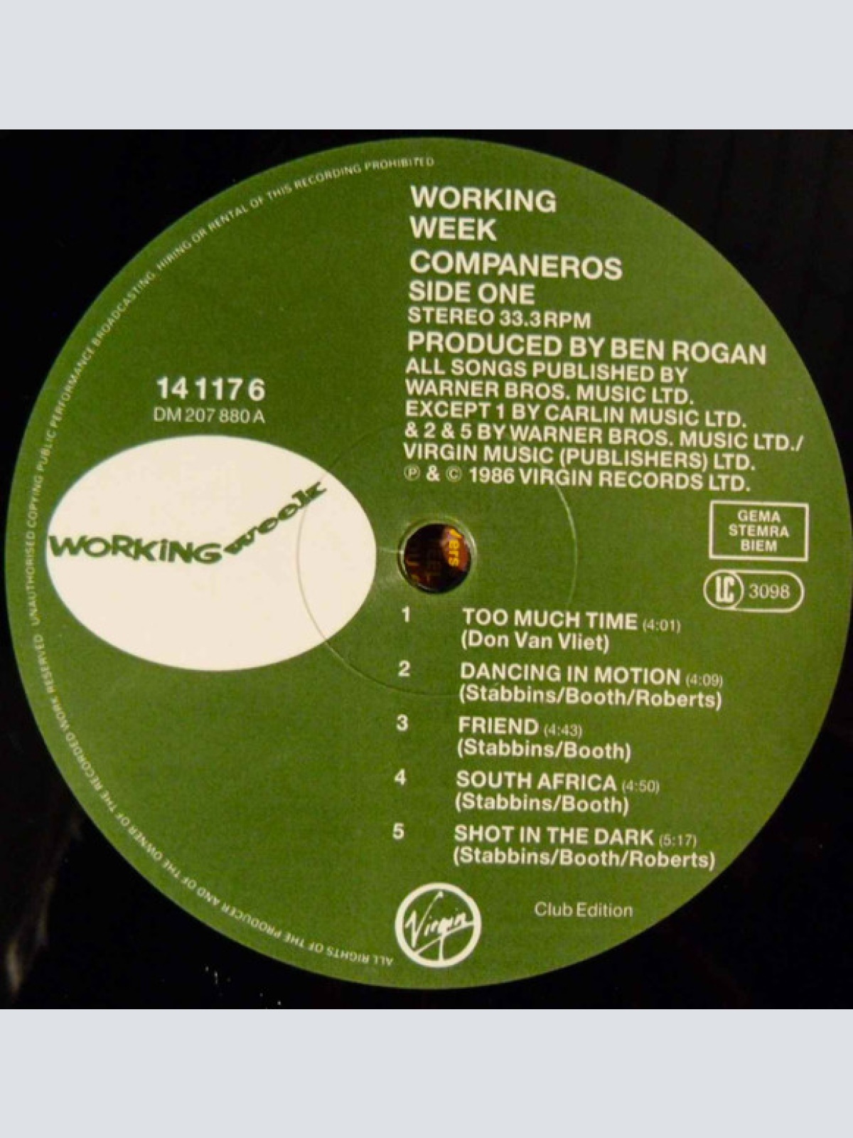 Vinyl / Working Week - Compañeros