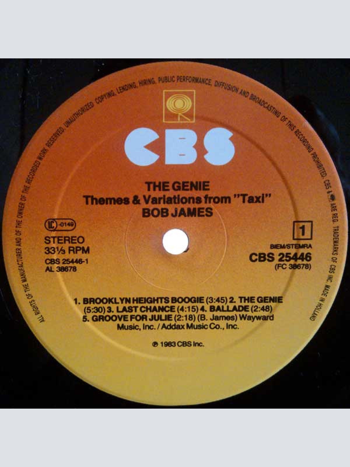Vinyl / Bob James - The Genie - Themes & Variations From The TV Series "Taxi"