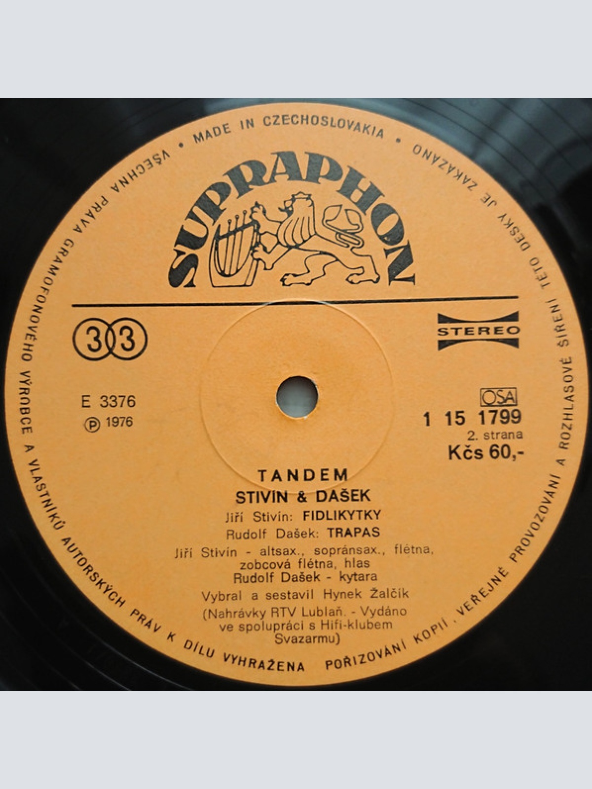 Vinyl / System Tandem Stivín & Dašek - Koncert V Lublani