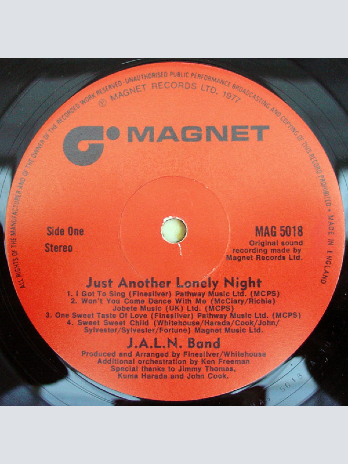 Vinyl / J.A.L.N. Band - Just Another Lonely Night
