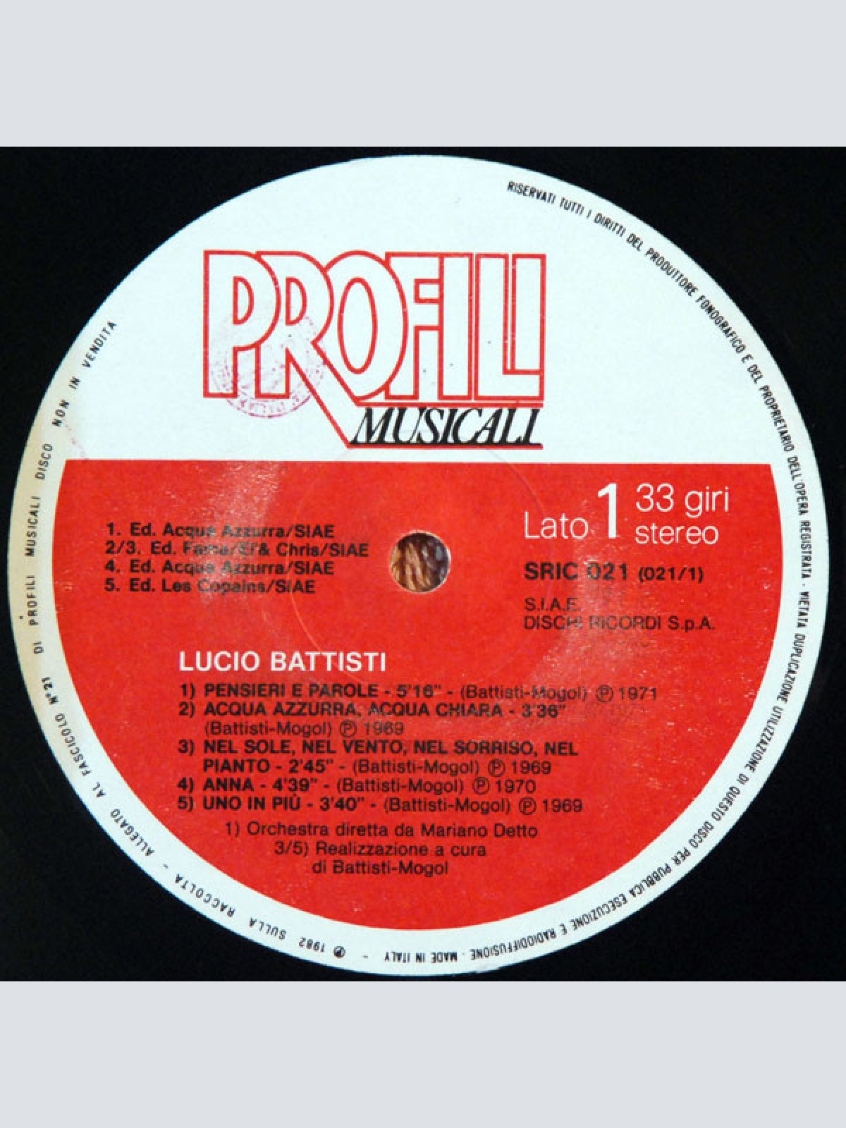 Vinyl / Lucio Battisti - Lucio Battisti