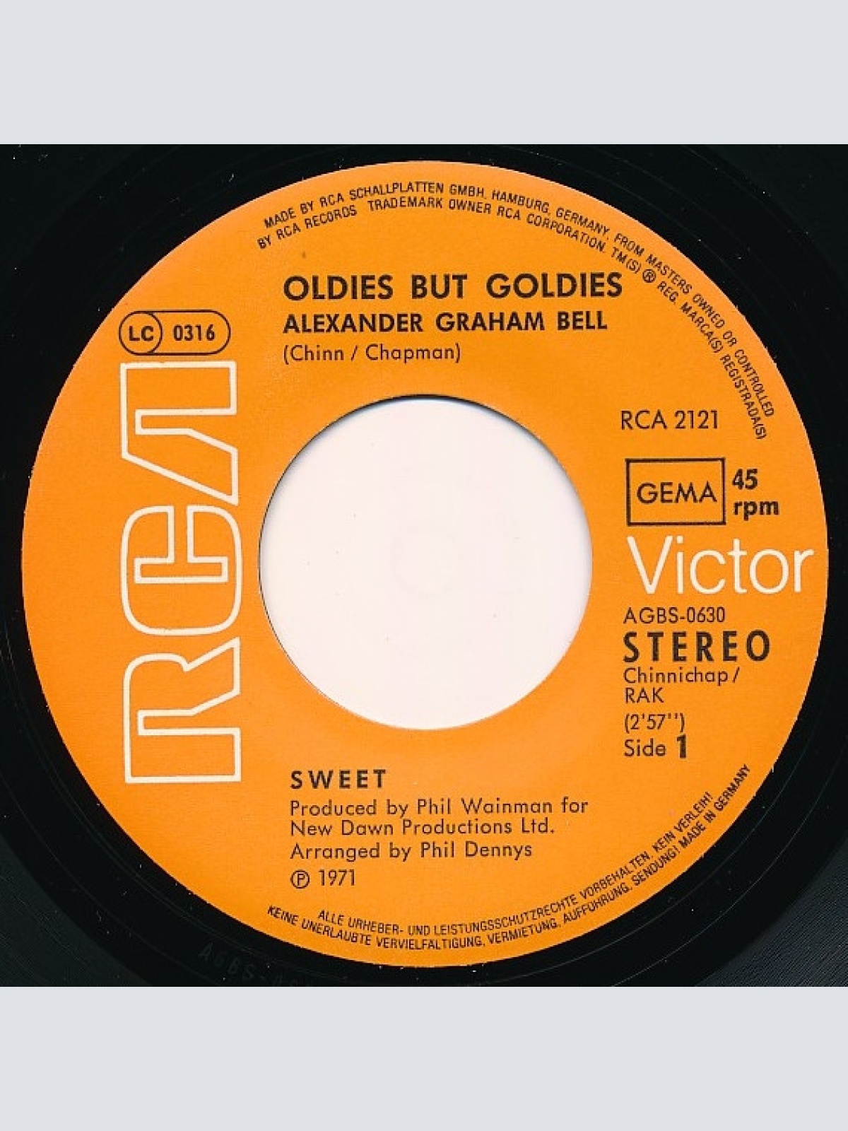 Vinyl / The Sweet - Alexander Graham Bell