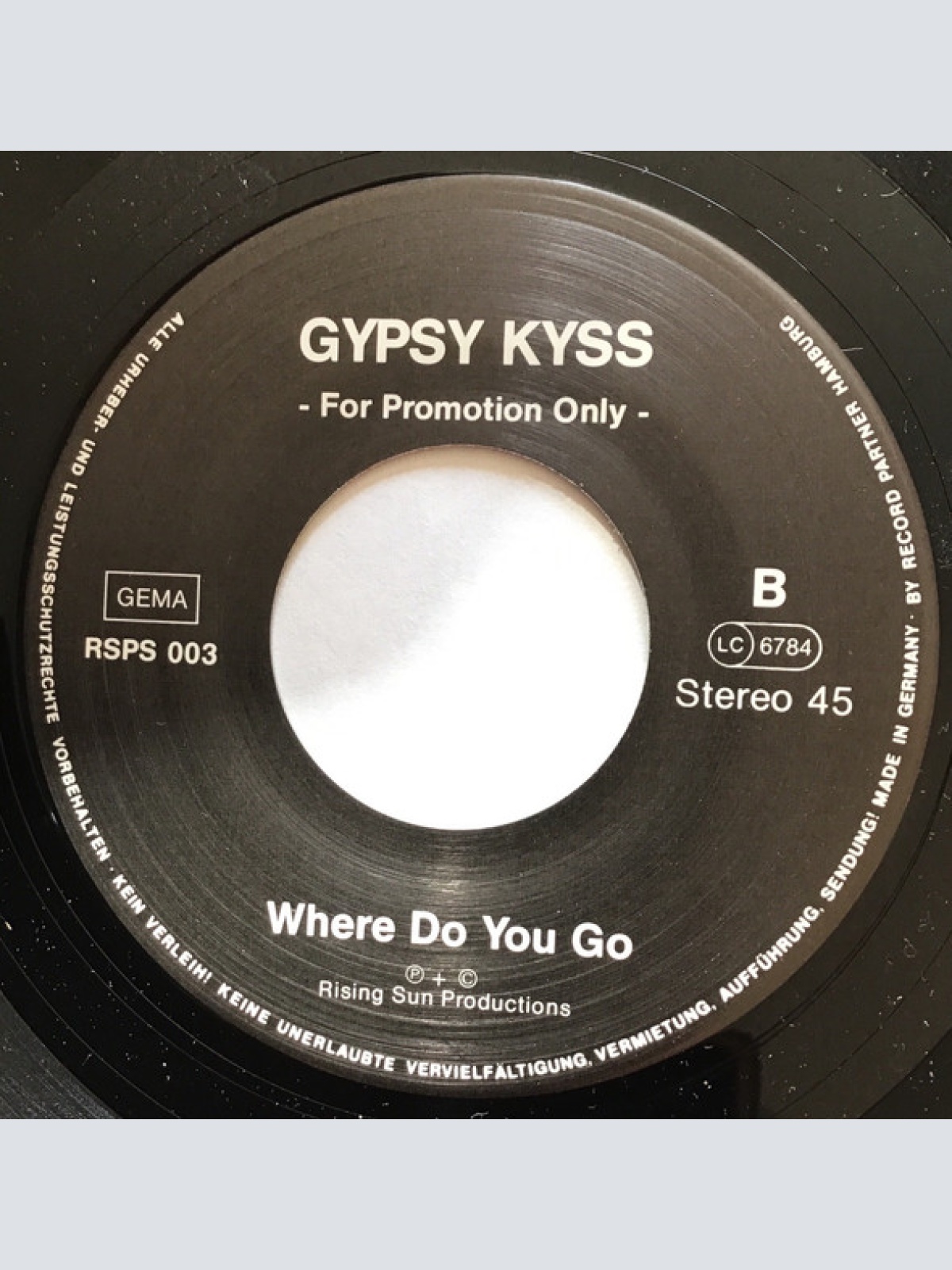 Vinyl / Gypsy Kyss - Somewhere With Somebody Else