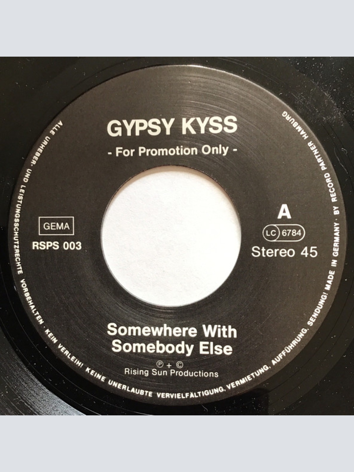 Vinyl / Gypsy Kyss - Somewhere With Somebody Else