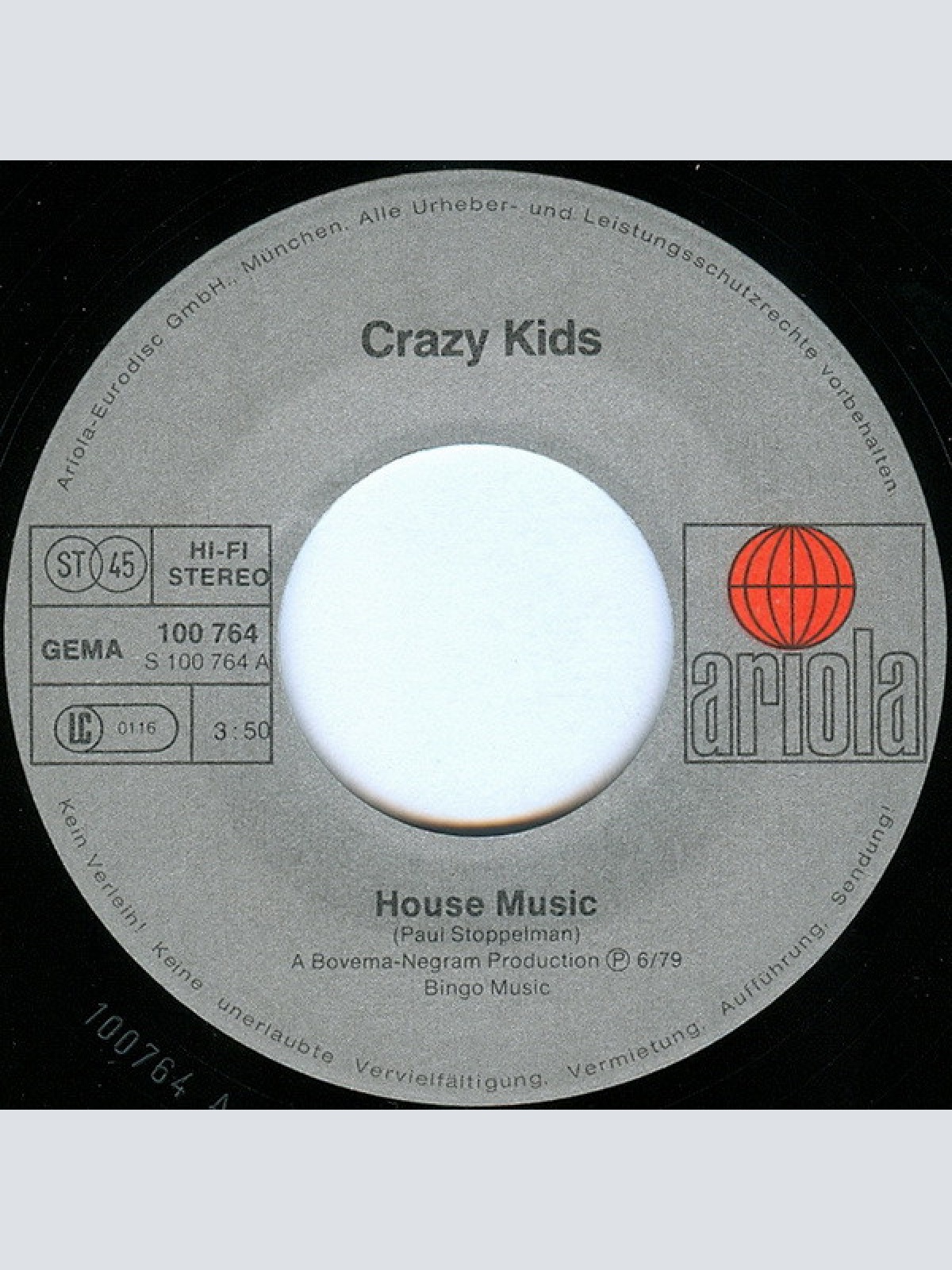 Vinyl / Crazy Kids - House Music