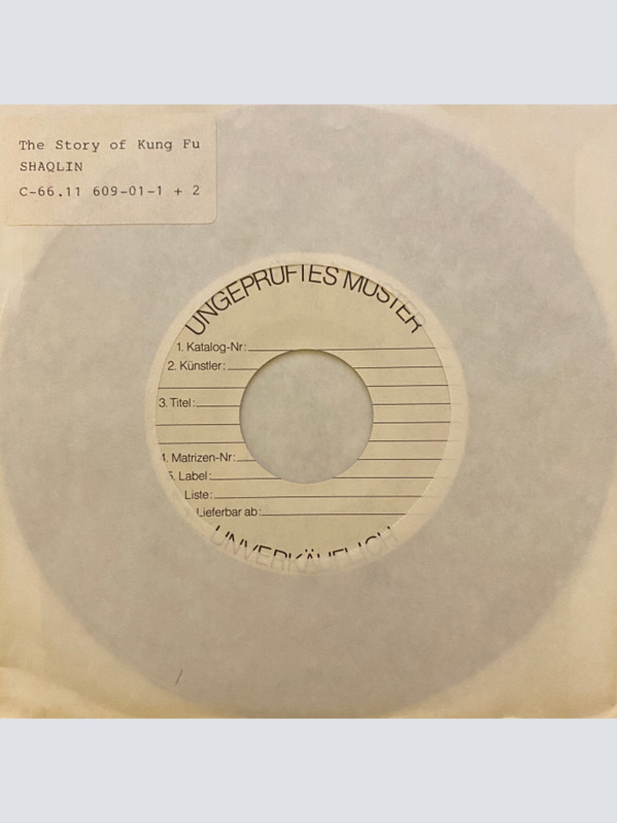 Vinyl / Shaolin (9) - The Story Of Kung Fu