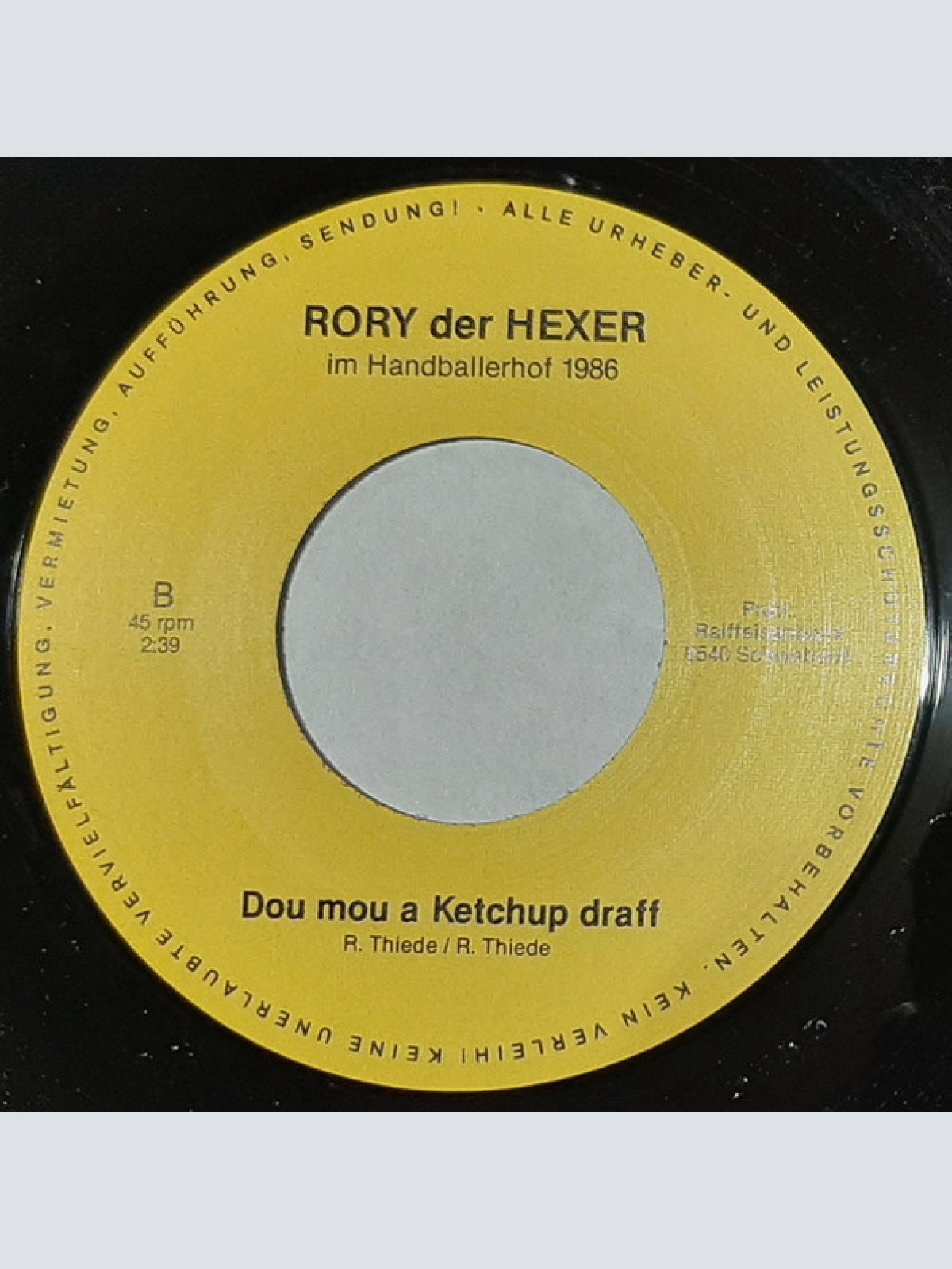 Vinyl / Rory Der Hexer - -- live-- im Handballerhof 1986