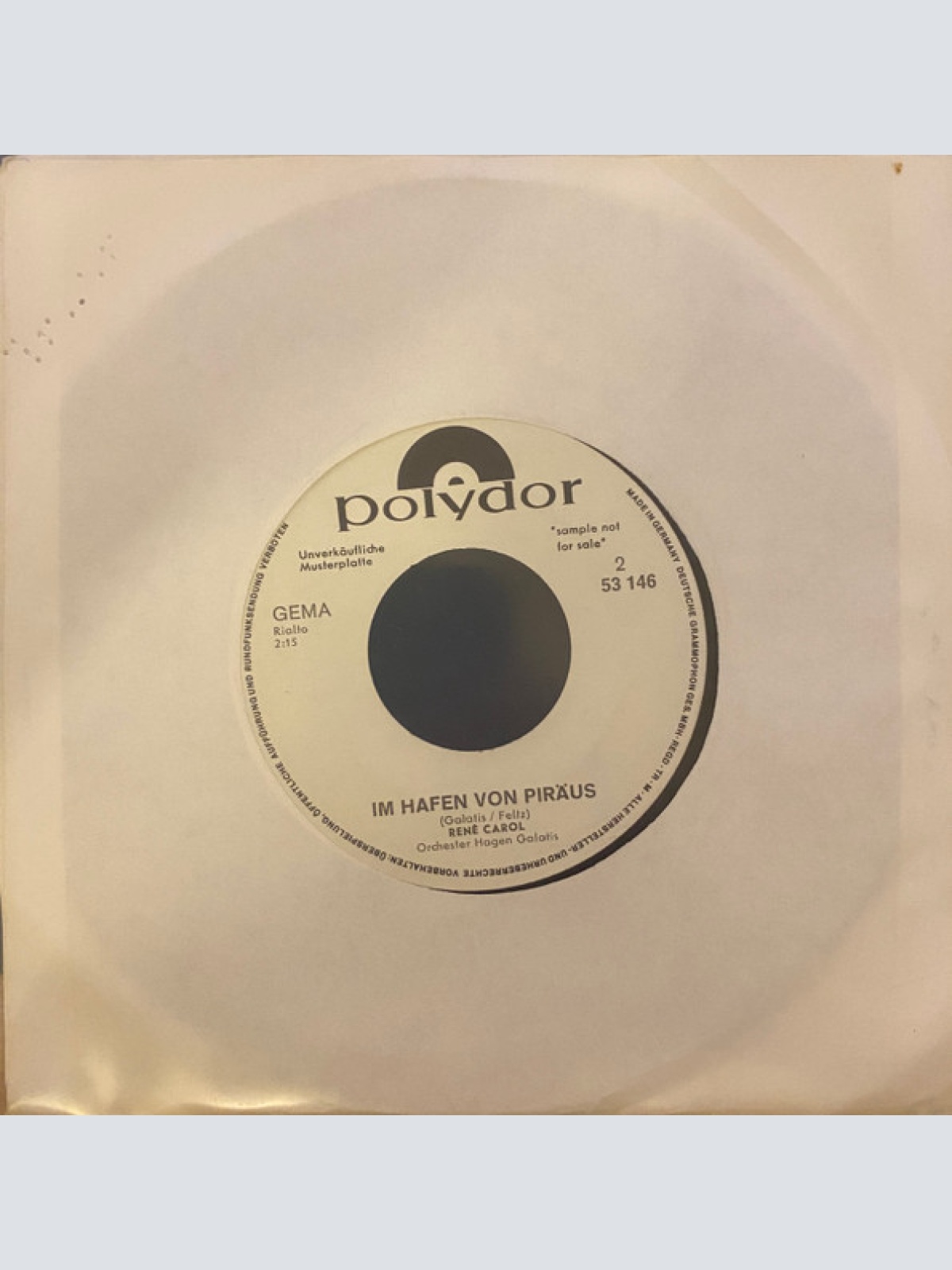 Vinyl / René Carol - Sag' Die Wahrheit