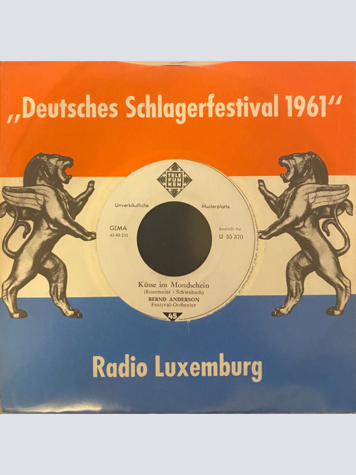 Vinyl / Bernd Anderson / Erika Berg - Penny Pipers* - Küsse Im Mondschein / Kommt Ein Schiff Nach Amsterdam