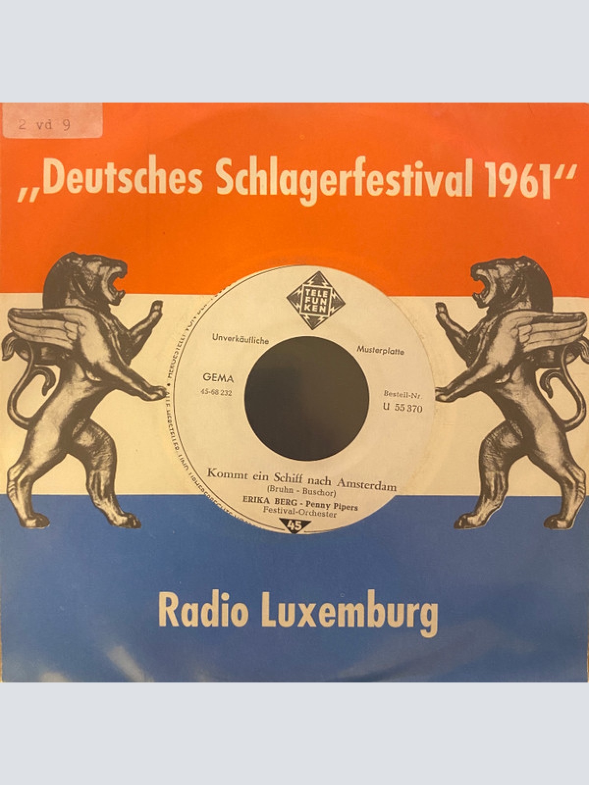 Vinyl / Bernd Anderson / Erika Berg - Penny Pipers* - Küsse Im Mondschein / Kommt Ein Schiff Nach Amsterdam