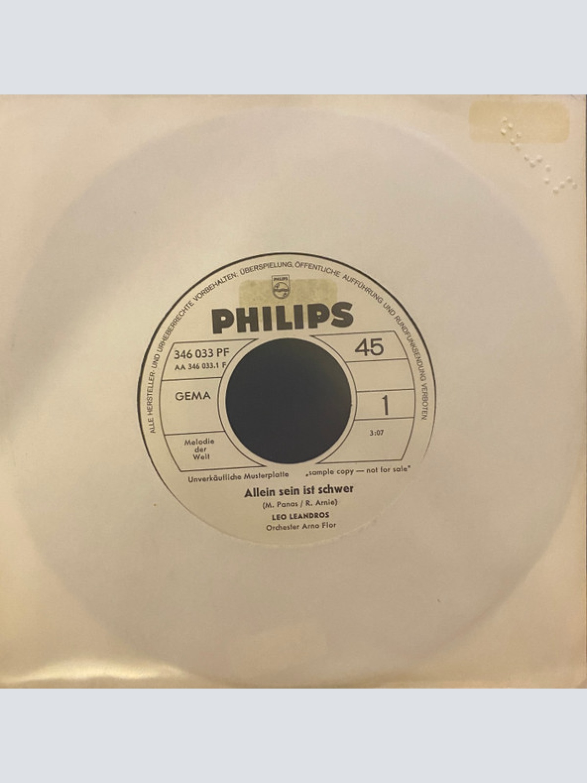 Vinyl / Leo Leandros - Allein Sein Ist Schwer