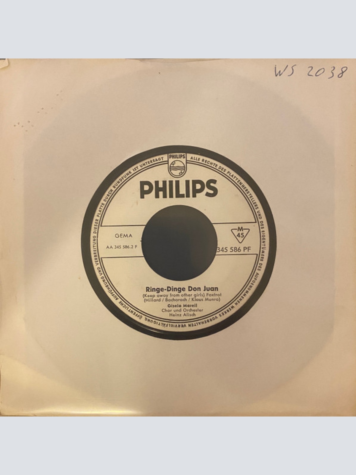 Vinyl / Gisela Marell - Nimm Es Nicht So Schwer / Ringe-Ringe-Don Juan