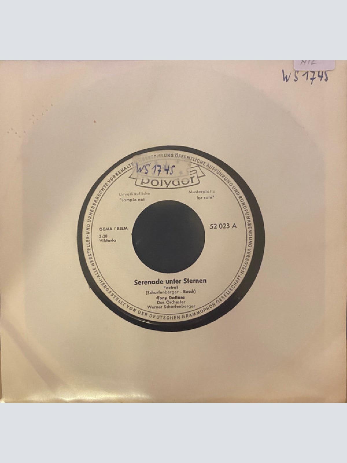 Vinyl / Tony Dallara - Serenade Unter Sternen / Der Siebente Tag