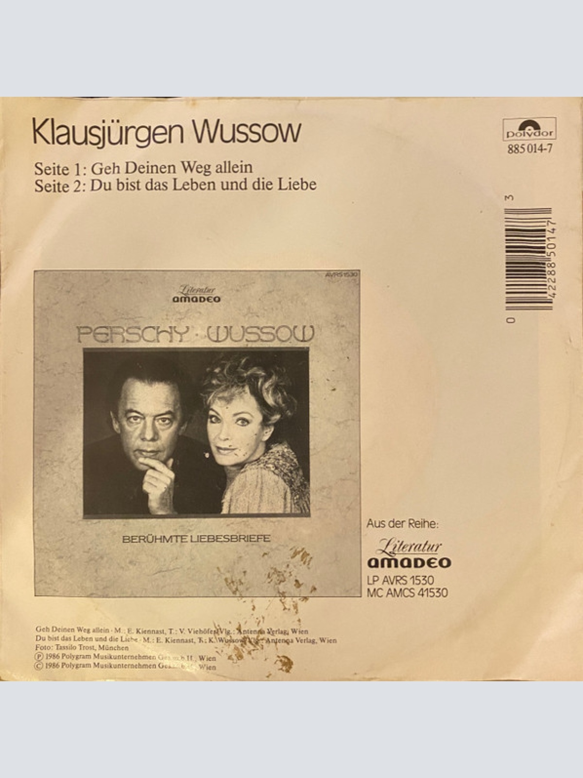 Vinyl / Klausjürgen Wussow - Geh Deinen Weg Allein