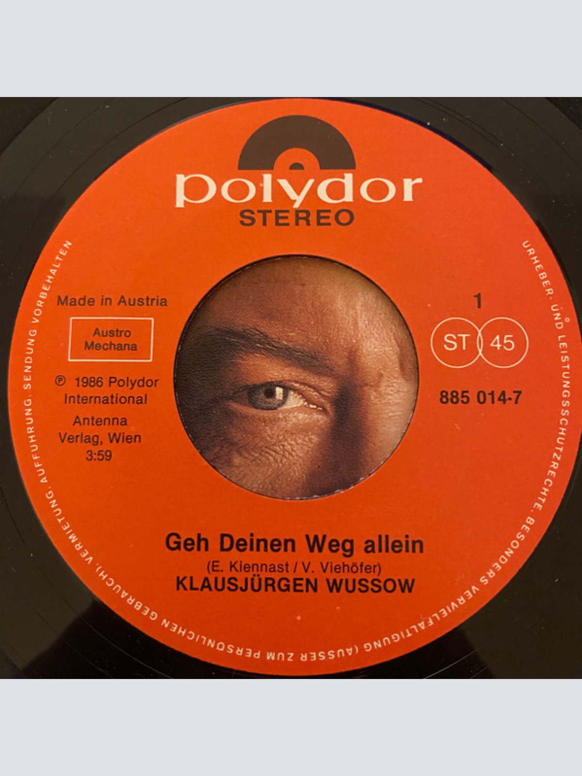 Vinyl / Klausjürgen Wussow - Geh Deinen Weg Allein