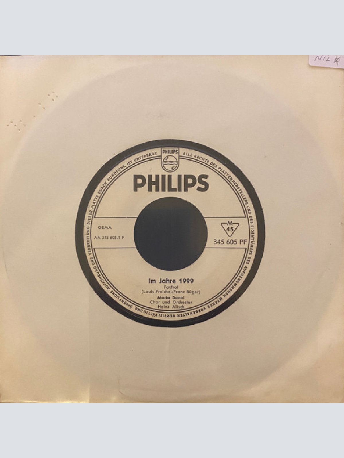 Vinyl / Maria Duval, Chor* Und Orchester Heinz Alisch - Im Jahre 1999 / Jonny, Ich Kenn' Alle Deine Fehler