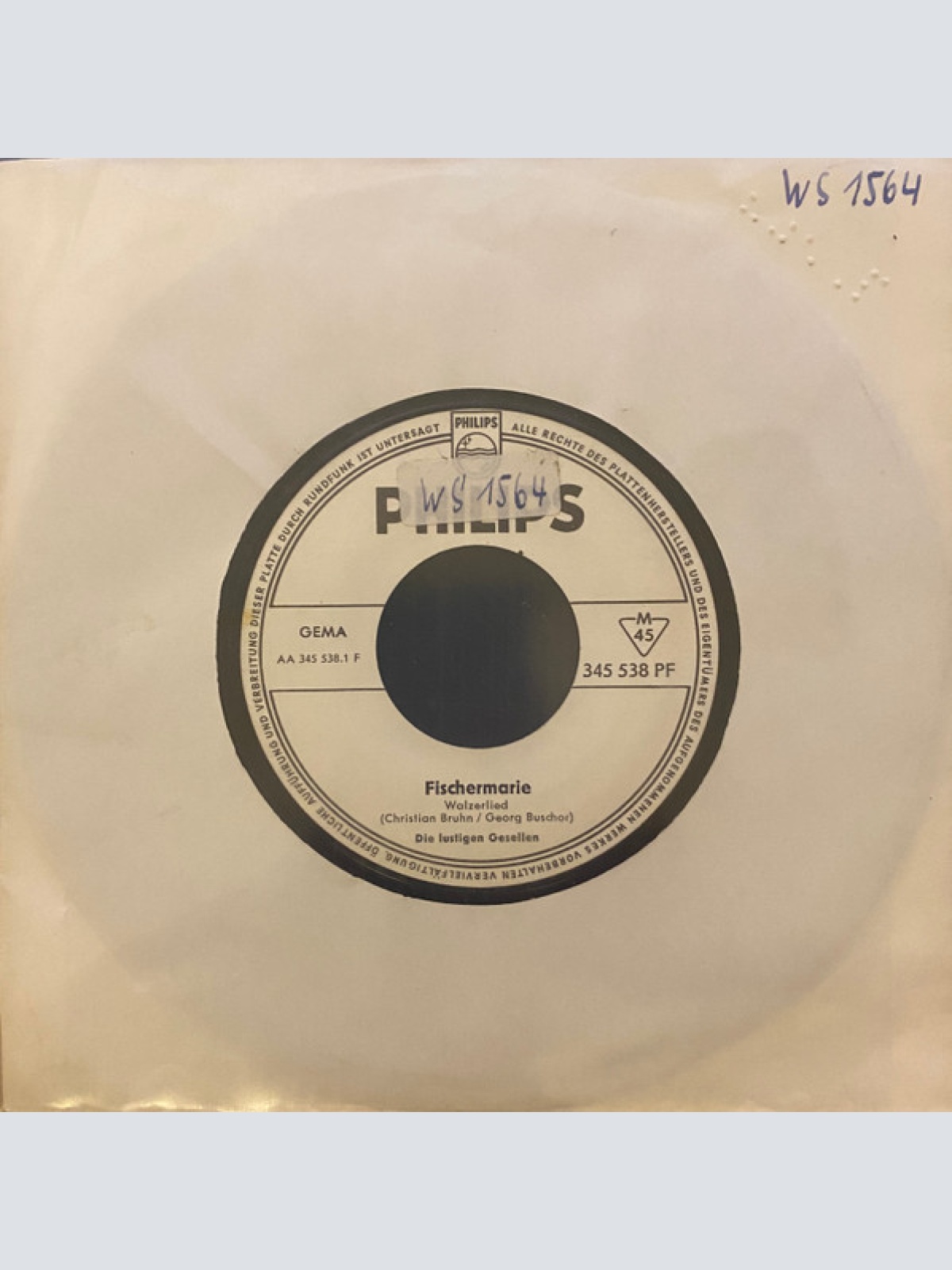 Vinyl / Die Lustigen Gesellen - Die Fischermarie