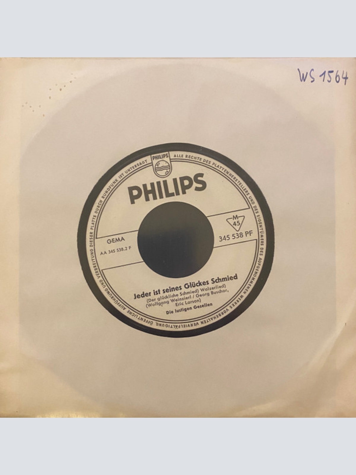 Vinyl / Die Lustigen Gesellen - Die Fischermarie