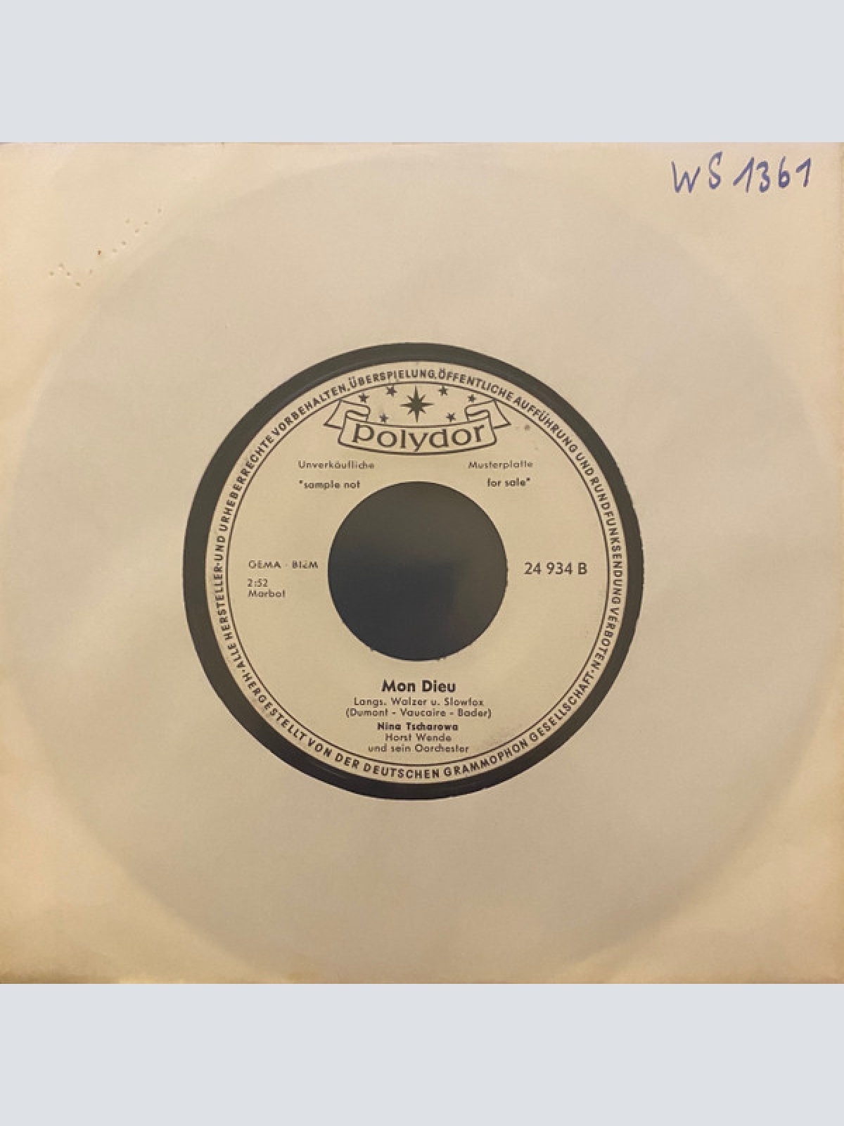 Vinyl / Nina Tscharowa - Nitschewo