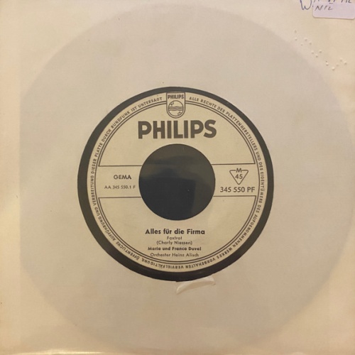 Vinyl / Maria Und Franco Duval - Alles Für Die Firma