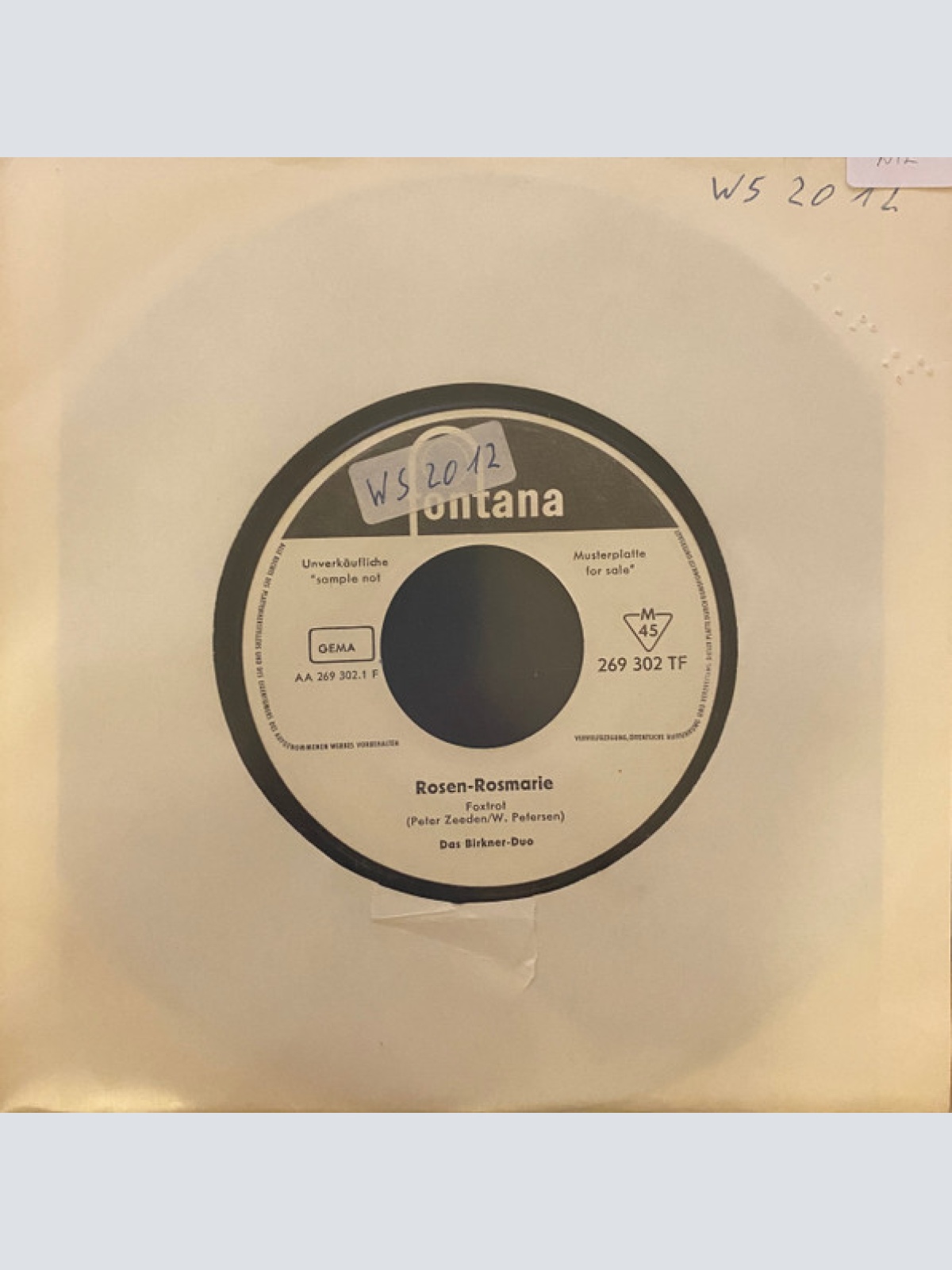 Vinyl / Das Birkner-Duo - Rosen-Rosmarie / Ich Hol Dir Ein Edelweiß