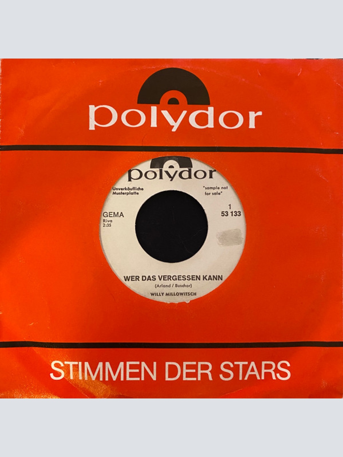 Vinyl / Willy Millowitsch - Wer Das Vergessen Kann