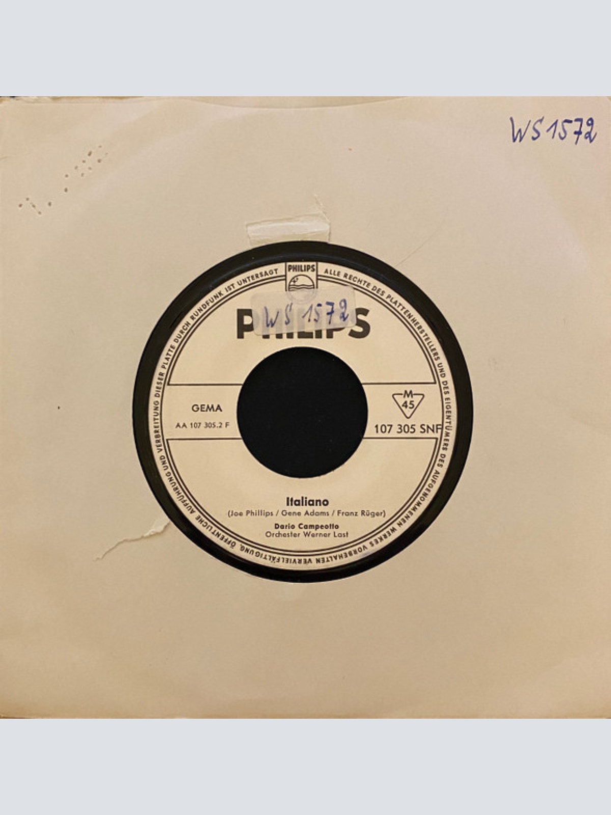 Vinyl / Dario Campeotto - Du Sollst Für Mich Die Große Liebe Sein