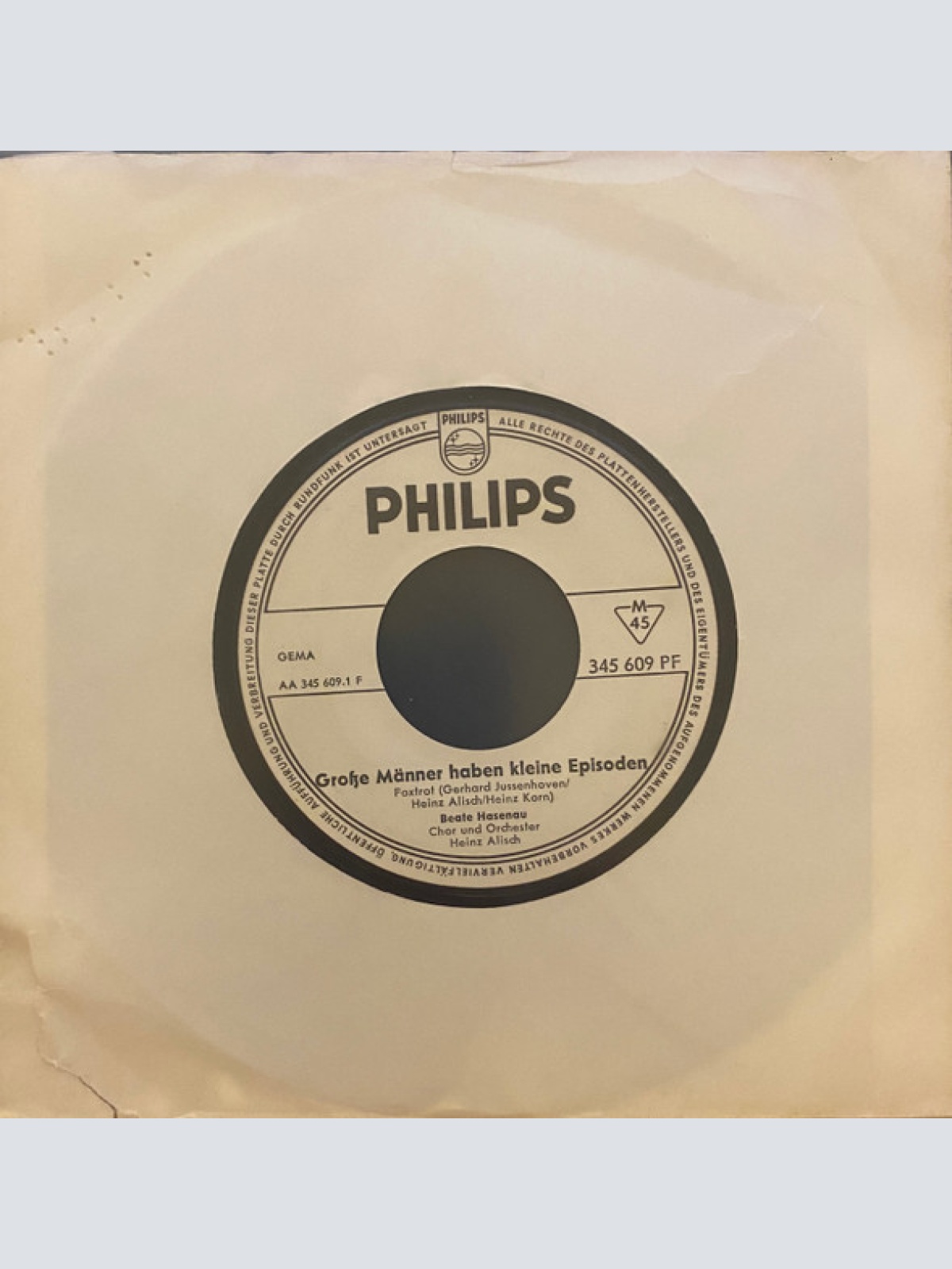 Vinyl / Beate Hasenau - Grosse Männer Haben Kleine Episoden / So Nah Bei Dir