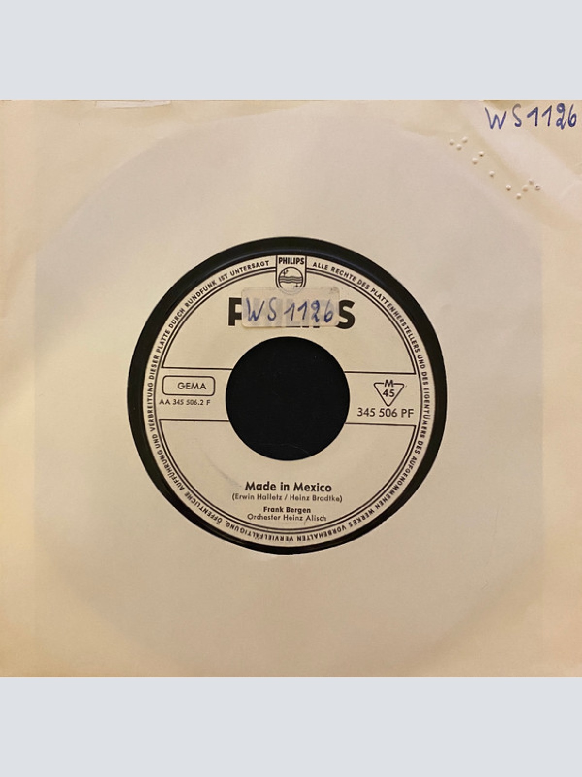 Vinyl / Frank Bergen - Am Kai Der Bunten Träume / Made In Mexiko