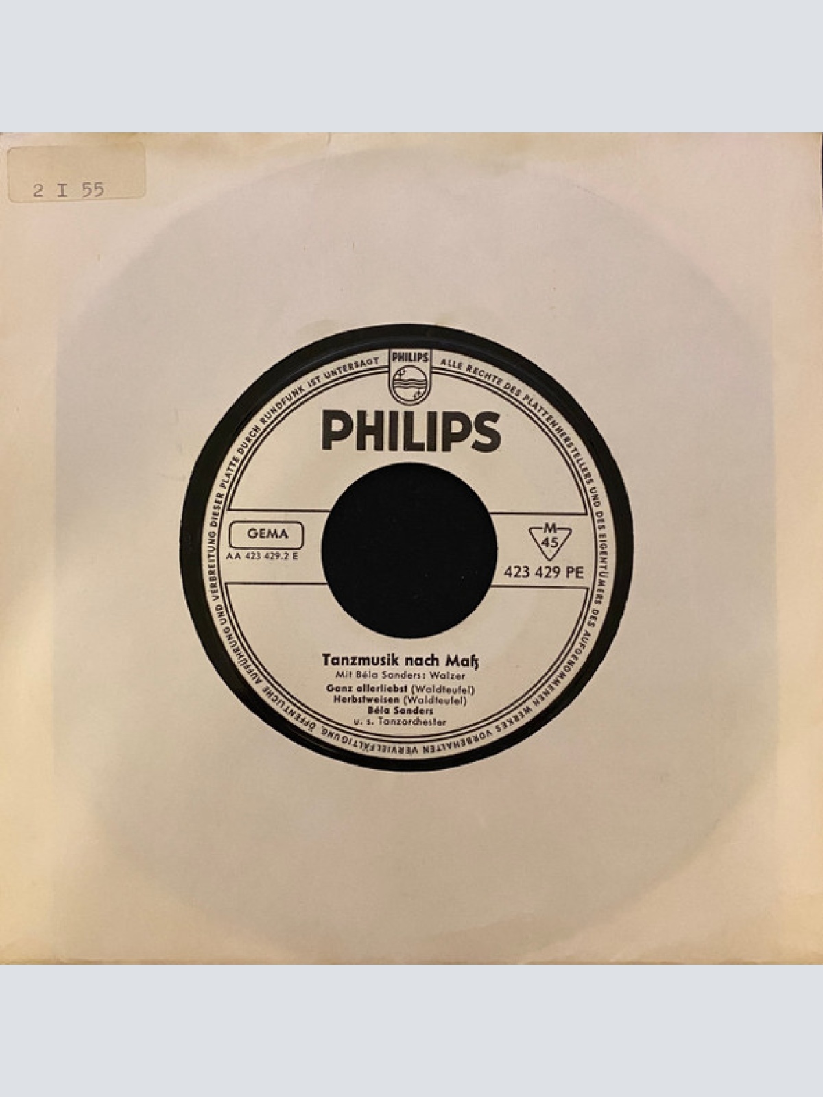 Vinyl / Béla Sanders Und Sein Tanzorchester* - Slowfox / Walzer