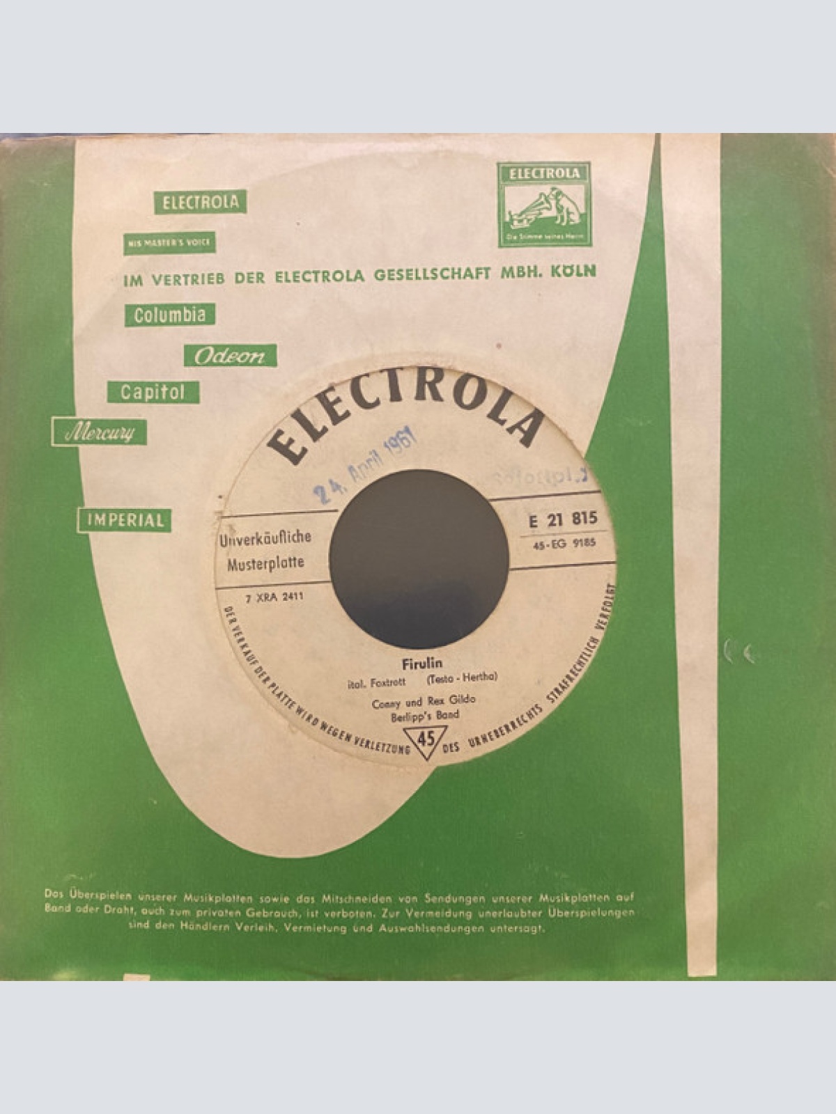 Vinyl / Conny* Und Rex Gildo - Firulin / Oky-Doky