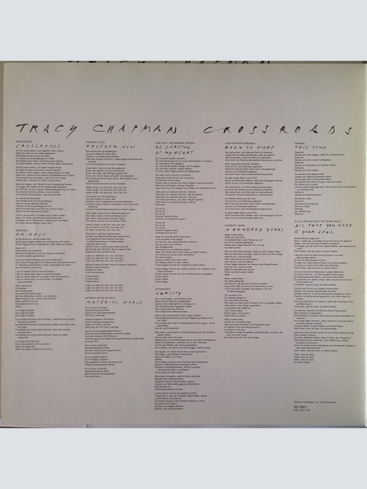 Vinyl / Tracy Chapman - Crossroads