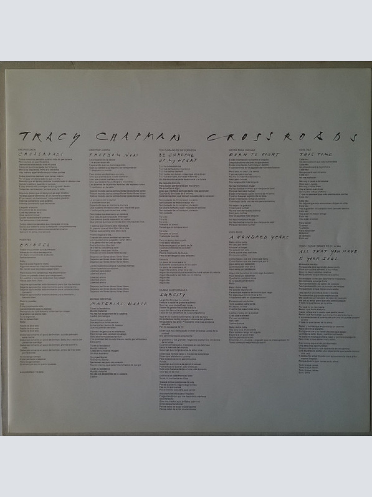 Vinyl / Tracy Chapman - Crossroads