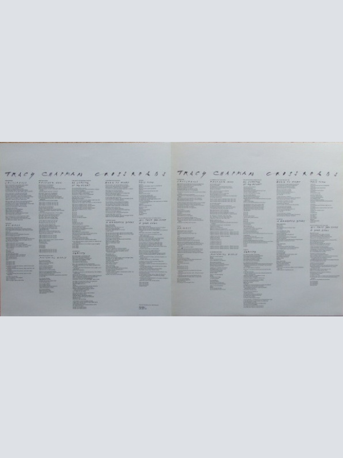 Vinyl / Tracy Chapman - Crossroads