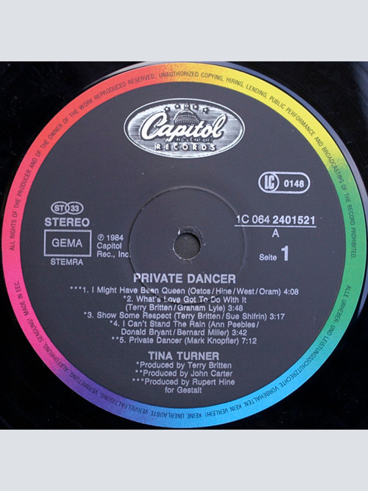 Vinyl / Tina Turner - Private Dancer