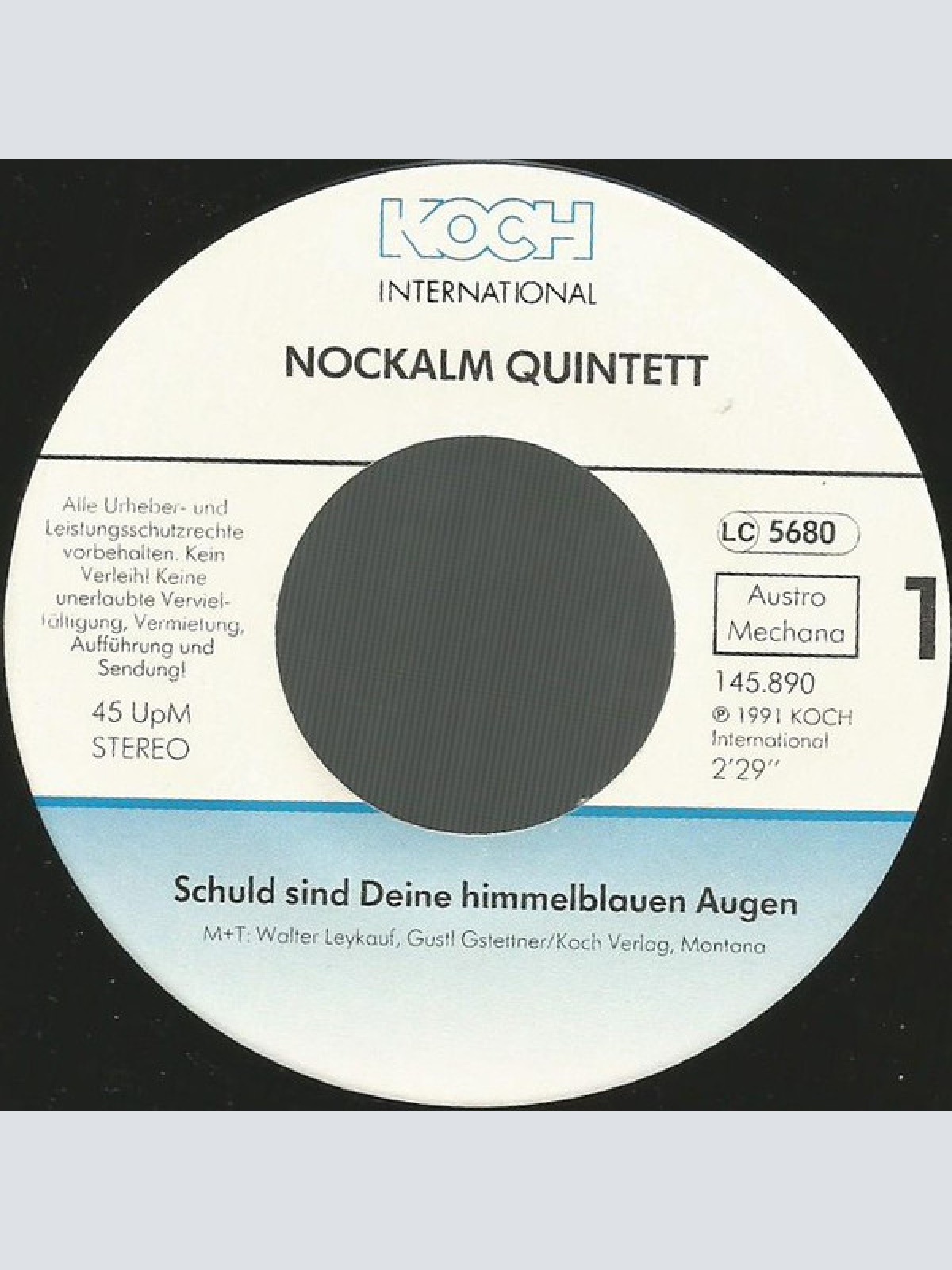 Vinyl / Nockalm Quintett - Schuld Sind Deine Himmelblauen Augen