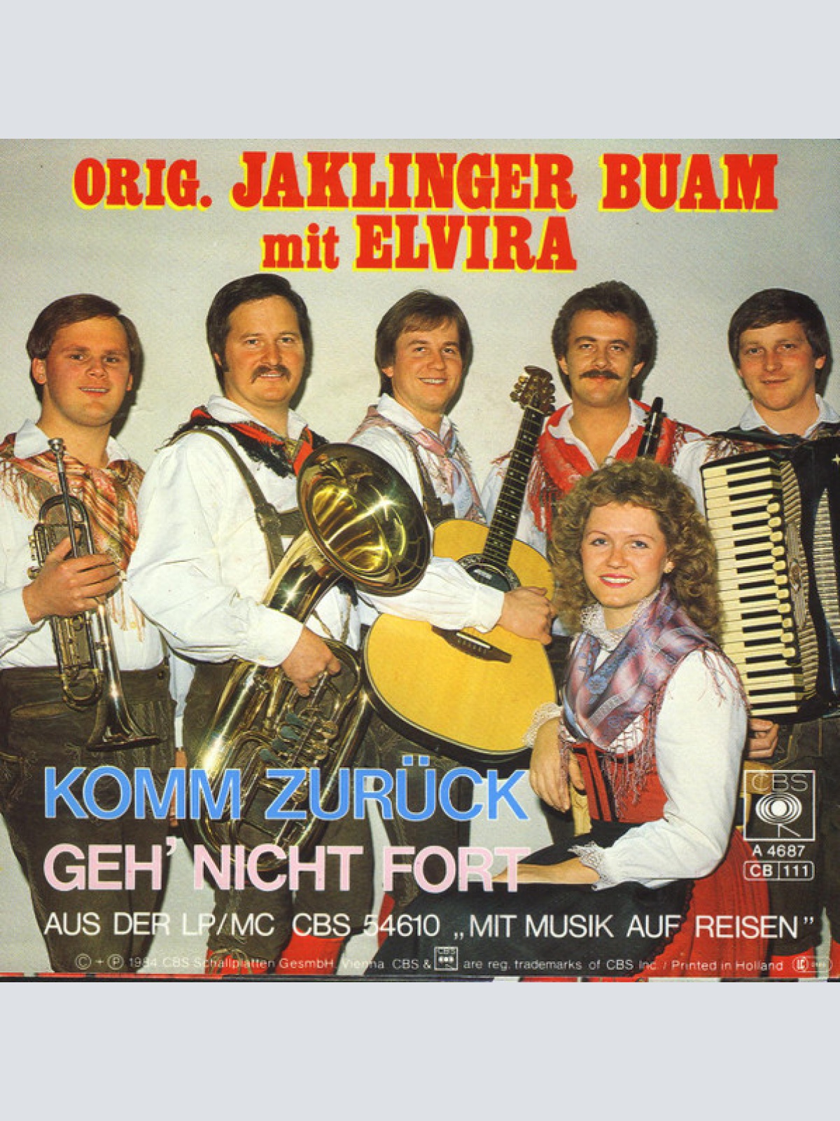 Vinyl / Original Jaklinger Buam* Mit Elvira* - Komm Zurück