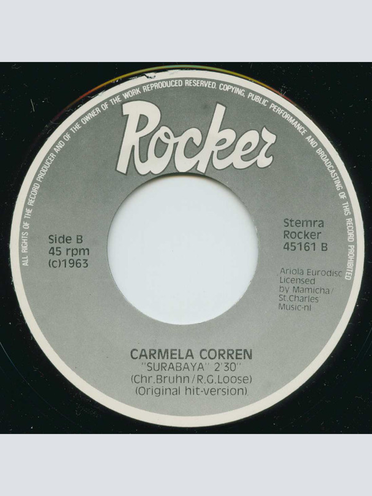 Vinyl / Carmela Corren - Eine Rose Aus Santa Monica