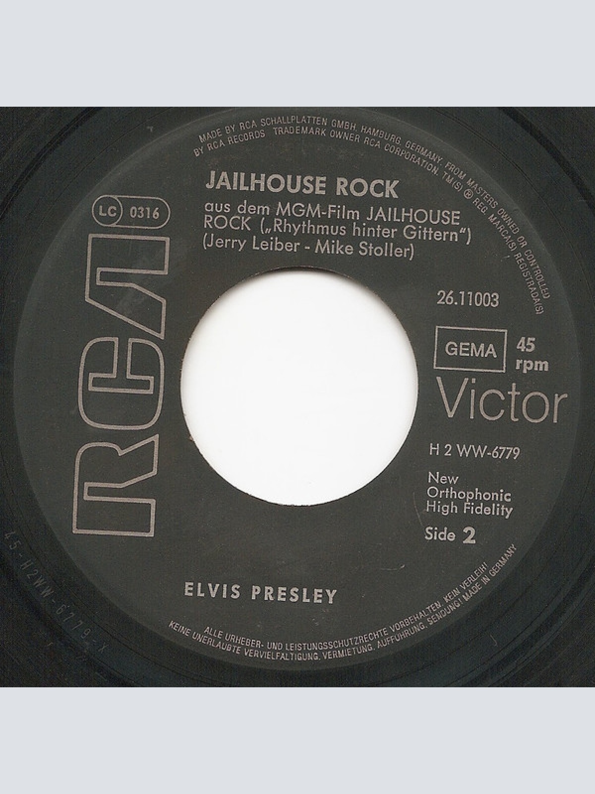Vinyl / Elvis Presley - Treat Me Nice / Jailhouse Rock