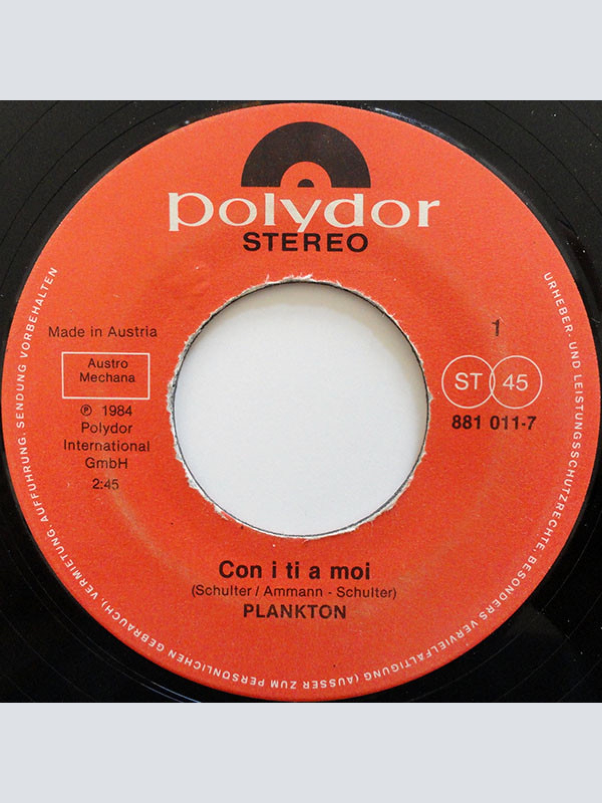 Vinyl / Plankton (14) - Con I Ti A Moi / Musik