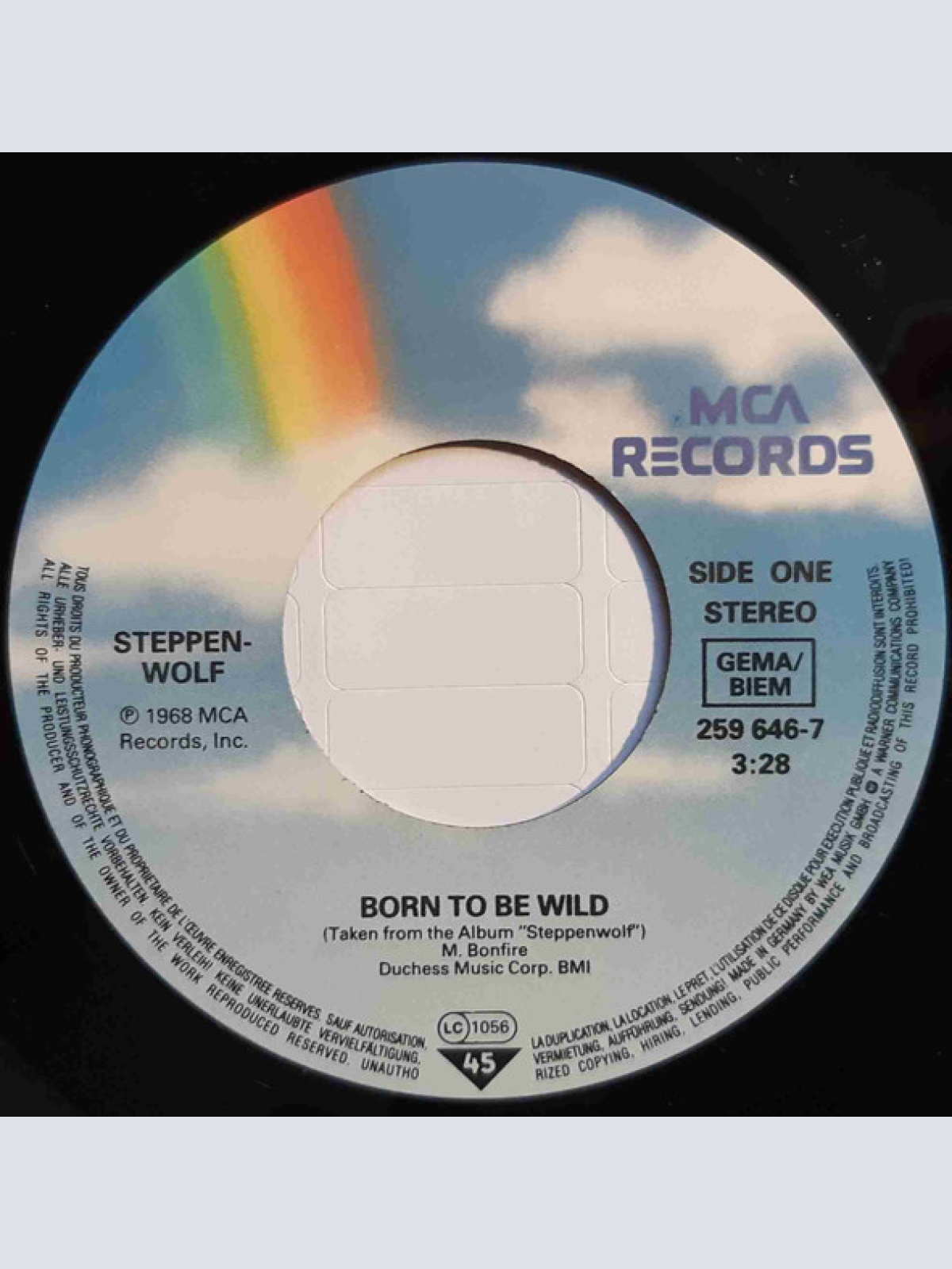 Vinyl / Steppenwolf - Born To Be Wild / Magic Carpet Ride
