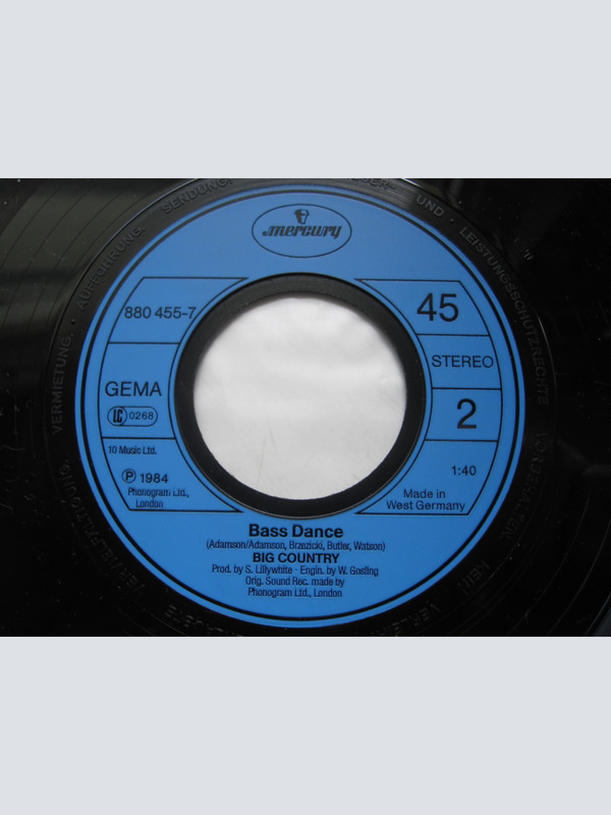 Vinyl / Big Country - Where The Rose Is Sown