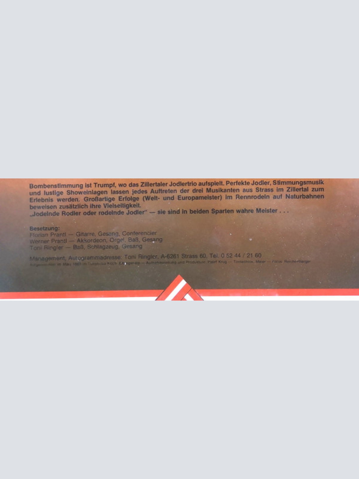 Vinyl / Orig. Zillertaler Jodlertrio* - Für Einen Jodler Lass Ich Alles Stehn'