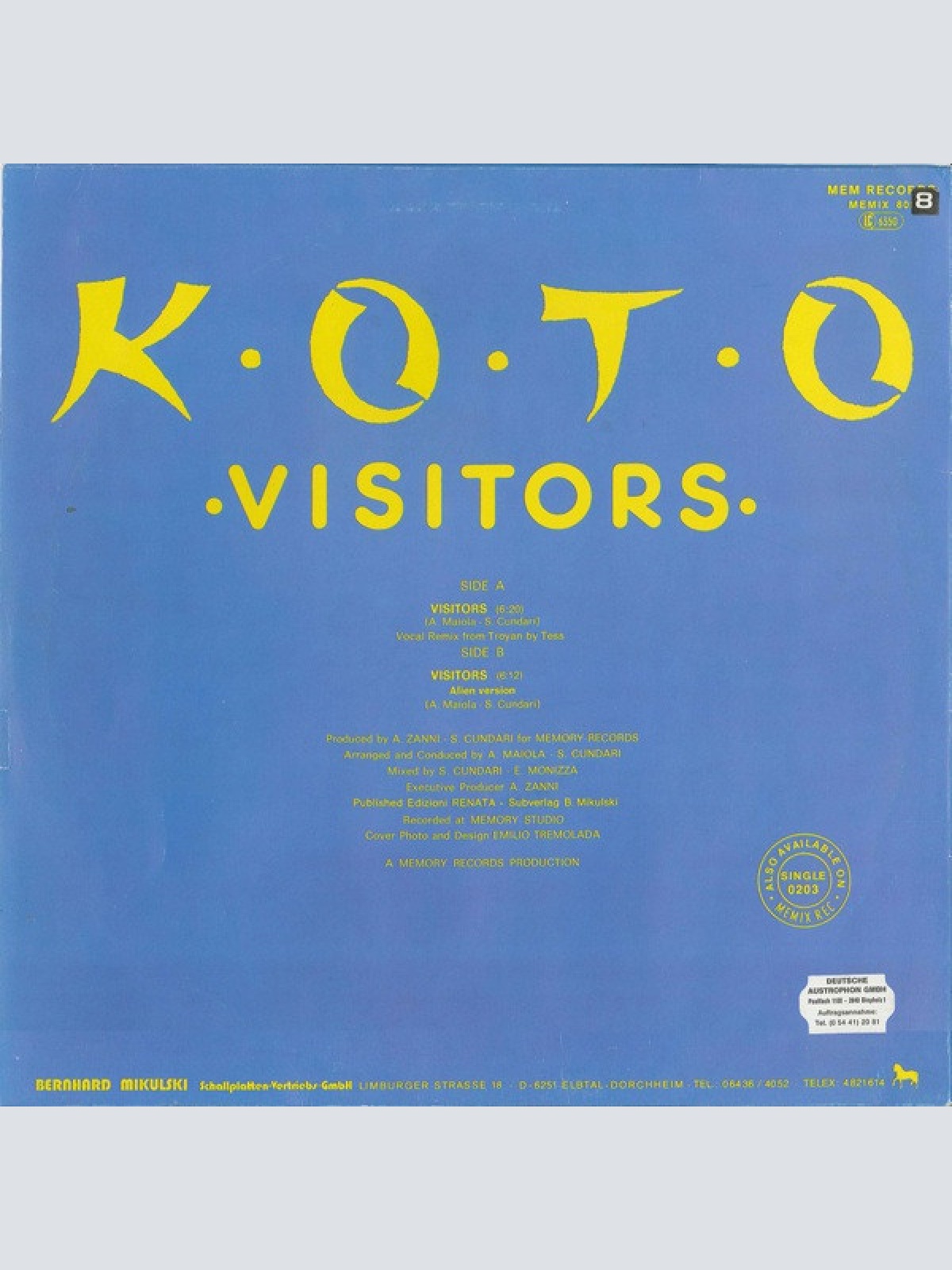 Vinyl / Koto - Visitors (Vocal Remix)
