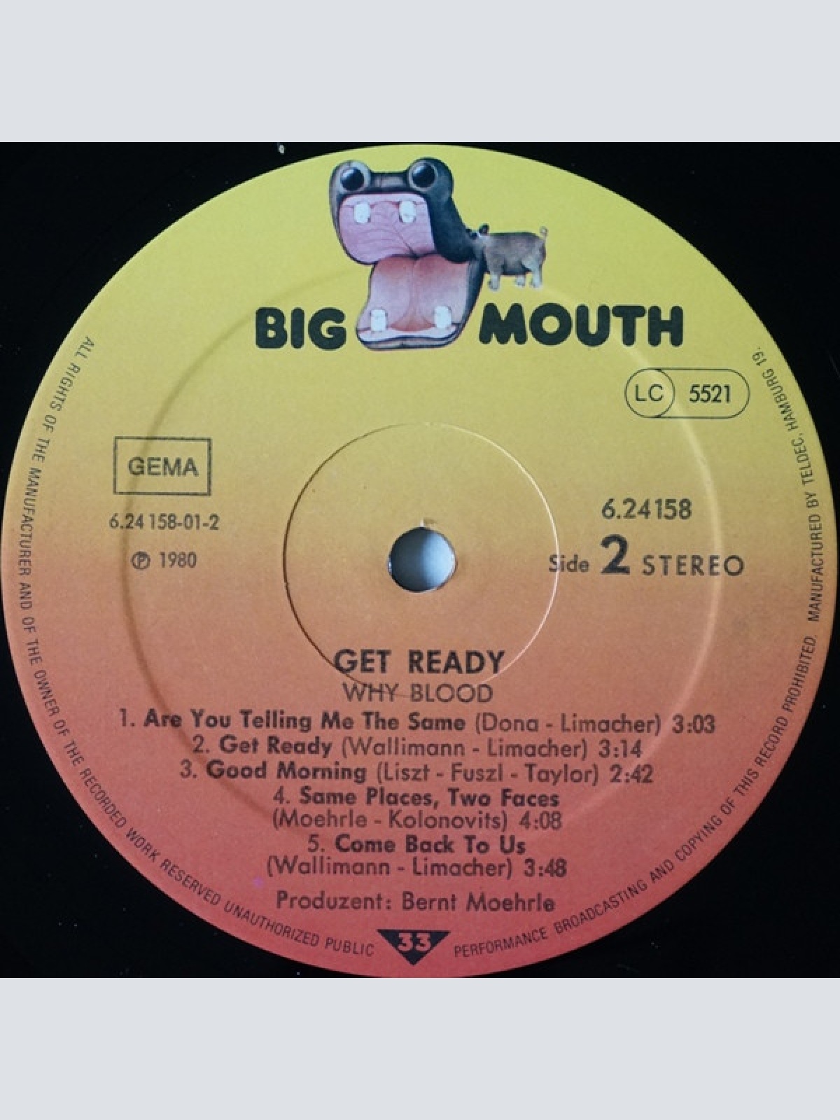 Vinyl / Why Blood - Get Ready