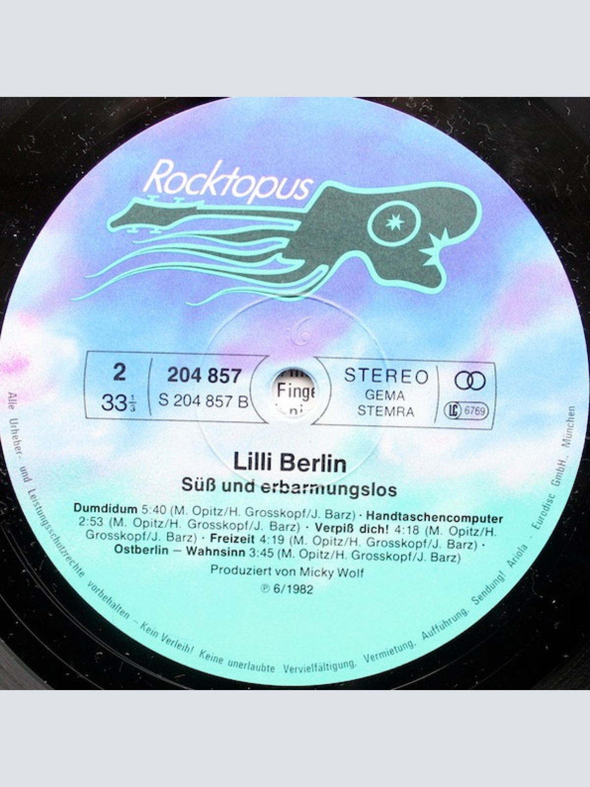 Vinyl / Lilli Berlin - Süss Und Erbarmungslos