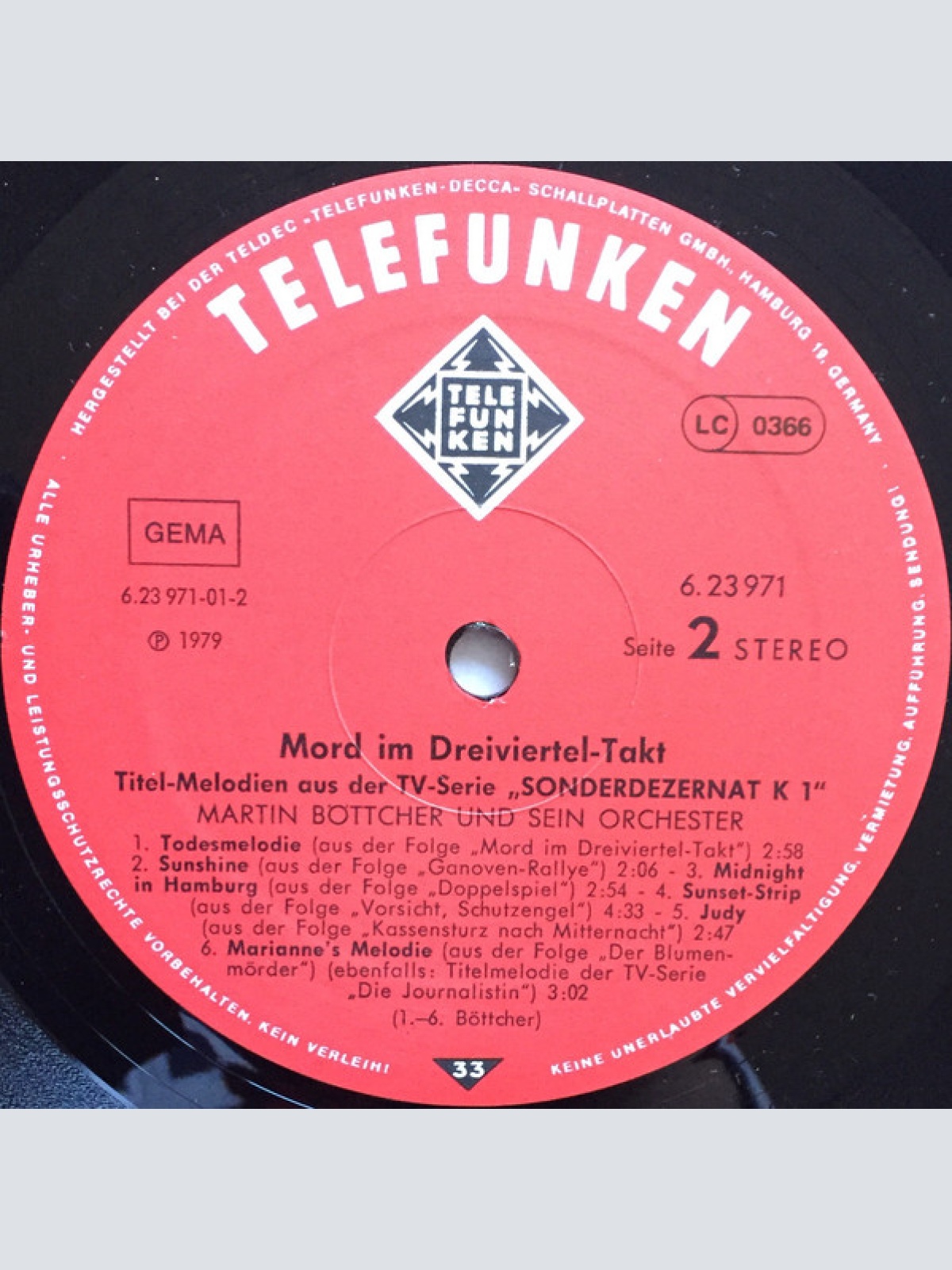 Vinyl / Martin Böttcher Und Sein Orchester* - Mord Im Dreiviertel-Takt - Titel-Melodien Aus Der TV-Serie Sonderdezernat K 1