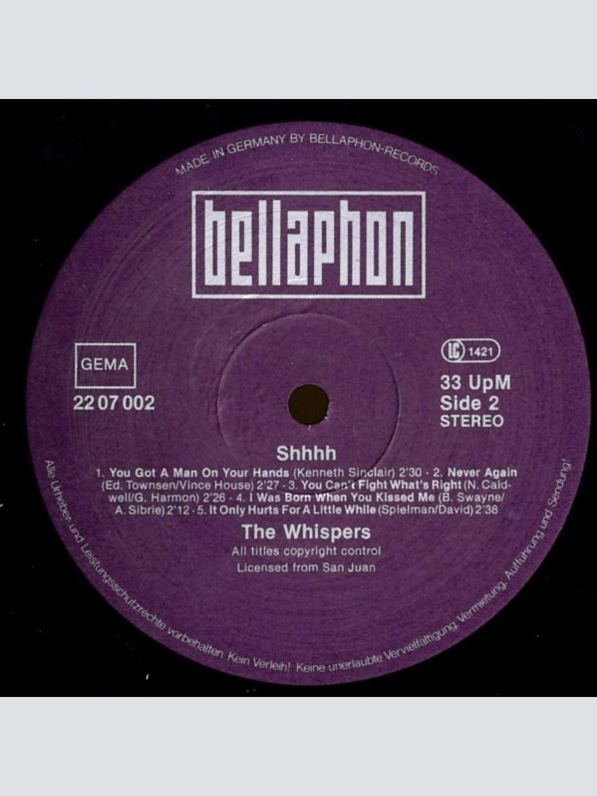 Vinyl / The Whispers - Shhhh